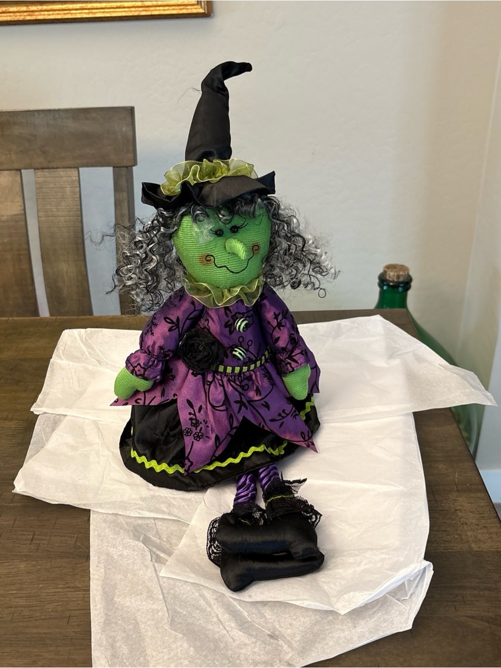 Pier 1 Imports Haunted Halloween Witch Sitting Figurine 20”